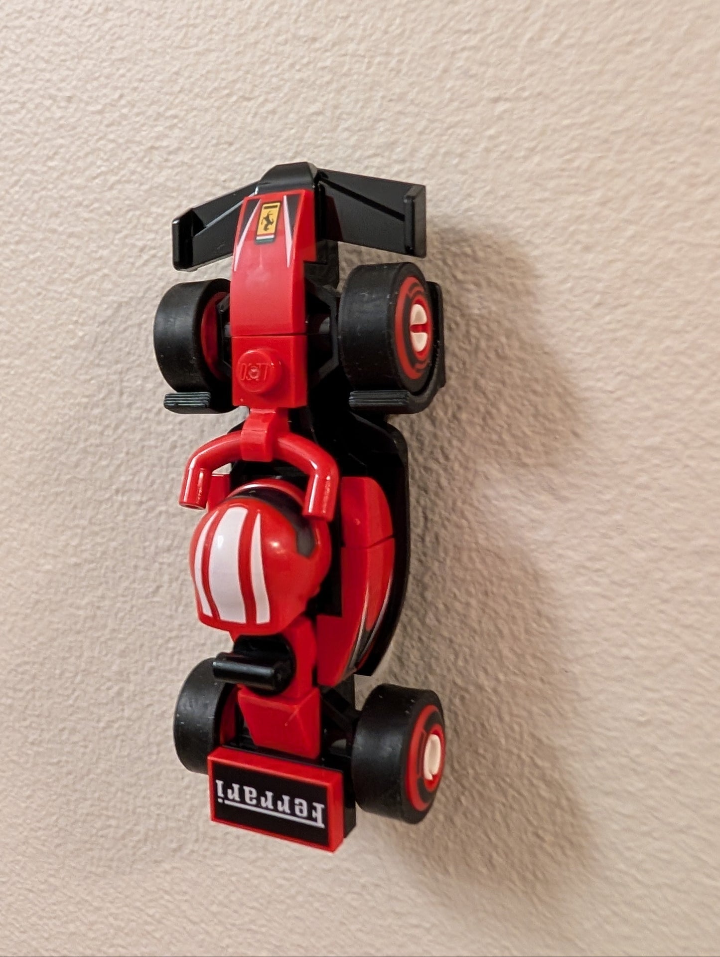 Vertical Wall display mount for LEGO F1 Collectible Race Cars