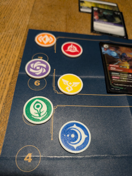 Riftbound: League of Legends rune point and buff tracking tokens