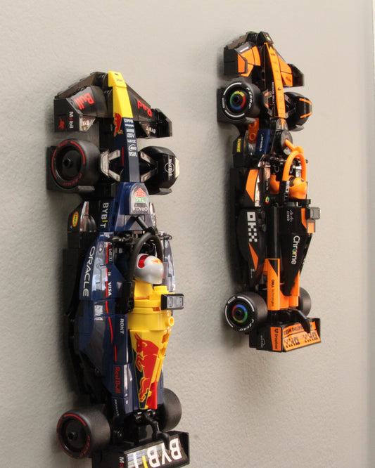 Vertical Wall display mount for LEGO F1 Speed Champion cars