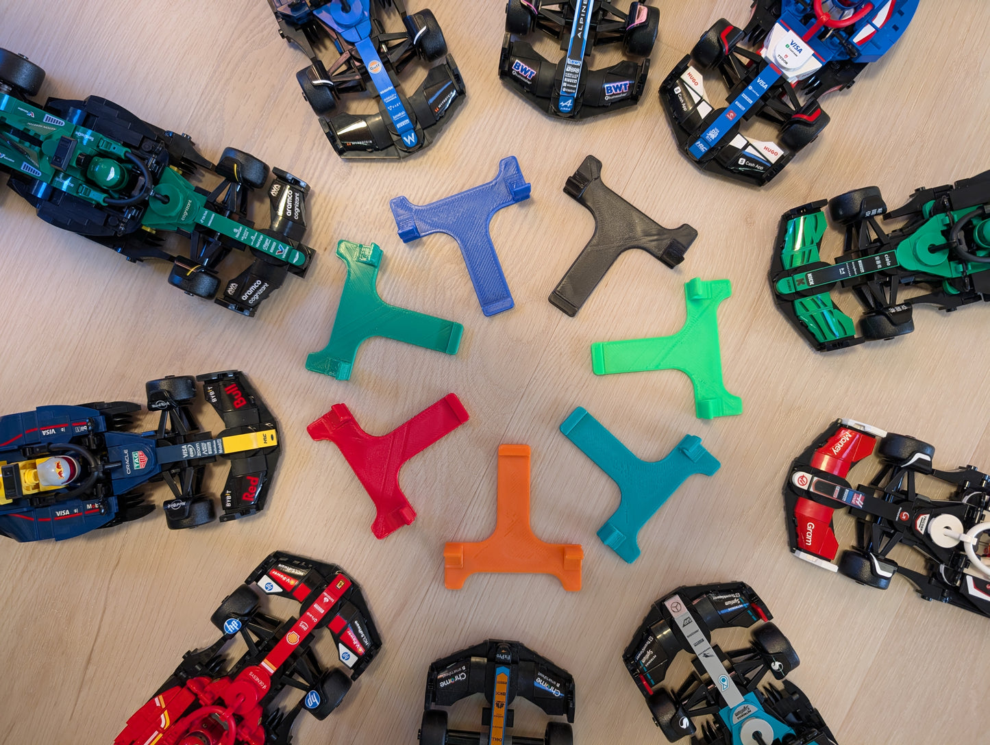 Vertical Wall display mount for LEGO F1 Speed Champion cars