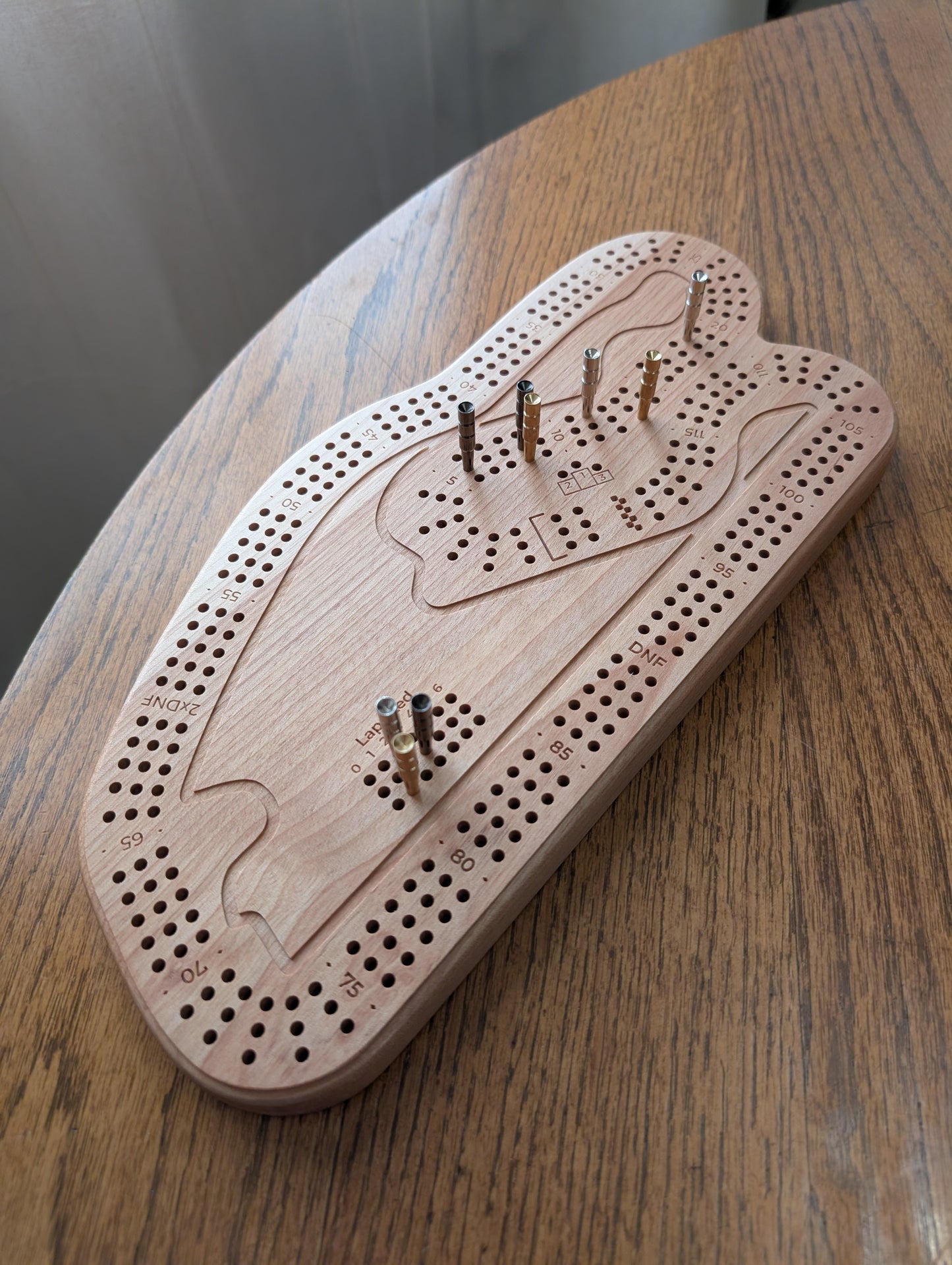 Miami Race Track Cribbage Board